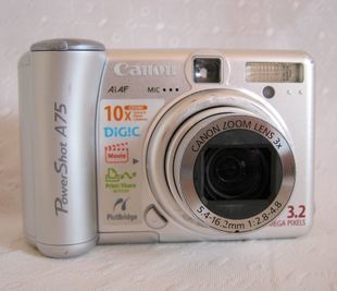 回顧經(jīng)典 正品Canon PowerShot A75 CCD數(shù)碼相機(jī)，效果出眾，贈(zèng)送1G卡
